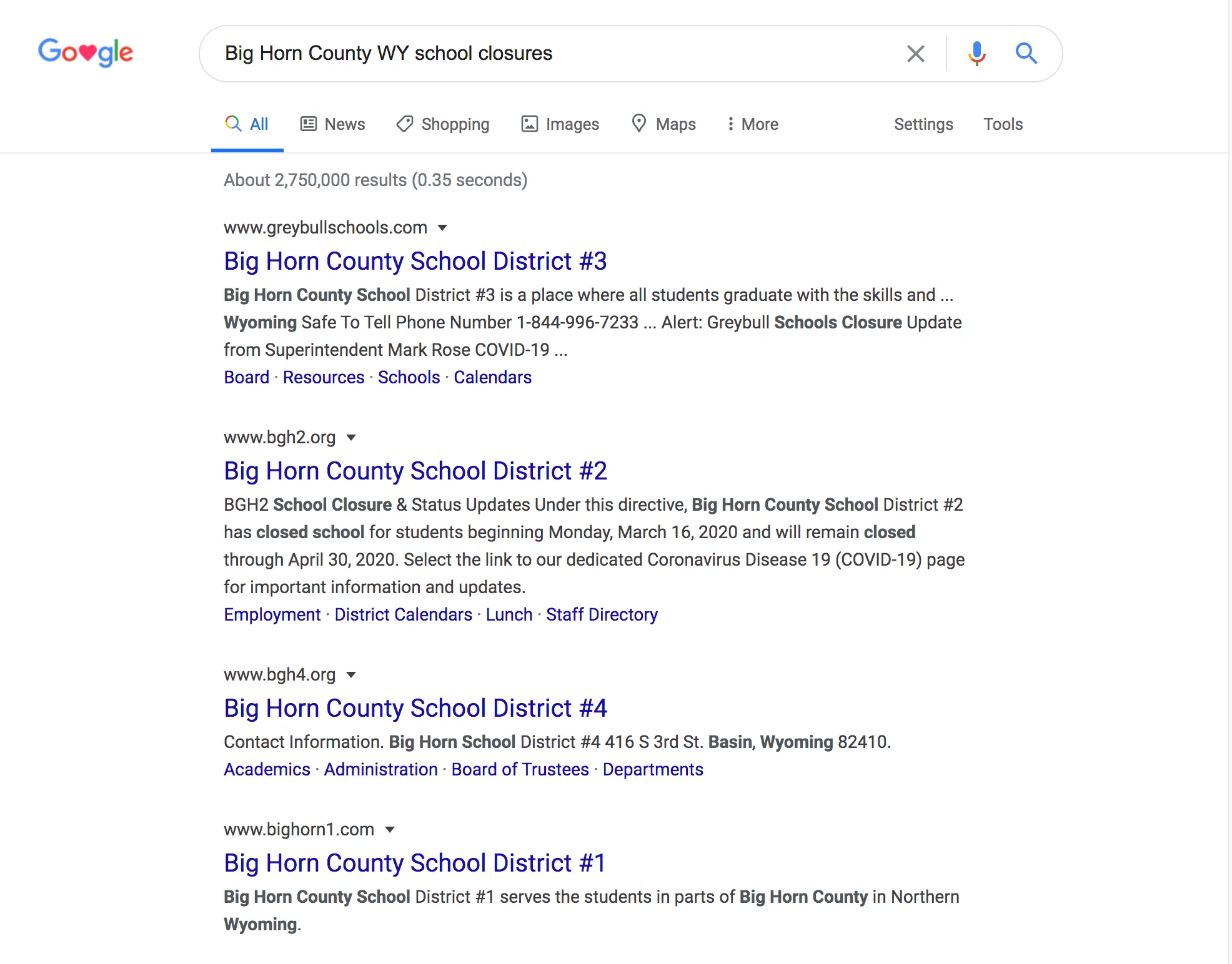 Big Horn County google search