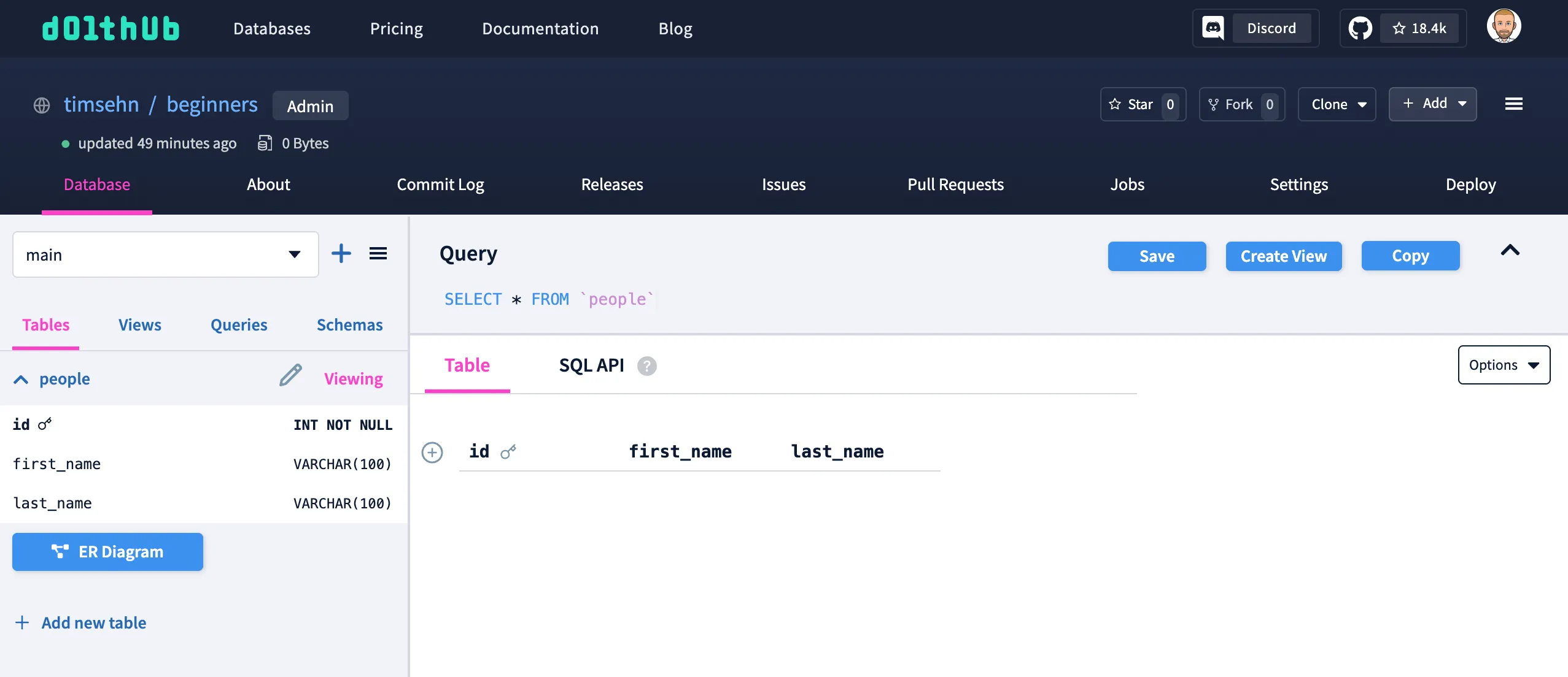 DoltHub Pushed Database