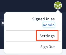 Profile settings navigation