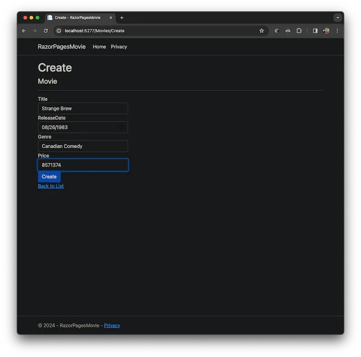 Dolt + ASP.NET Core