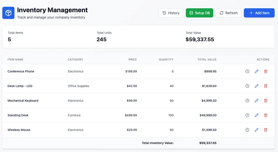 Bolt generated web app UI