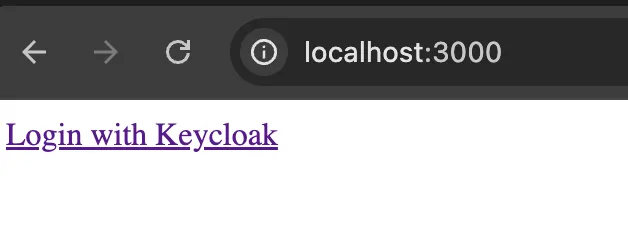 Sample app home screen