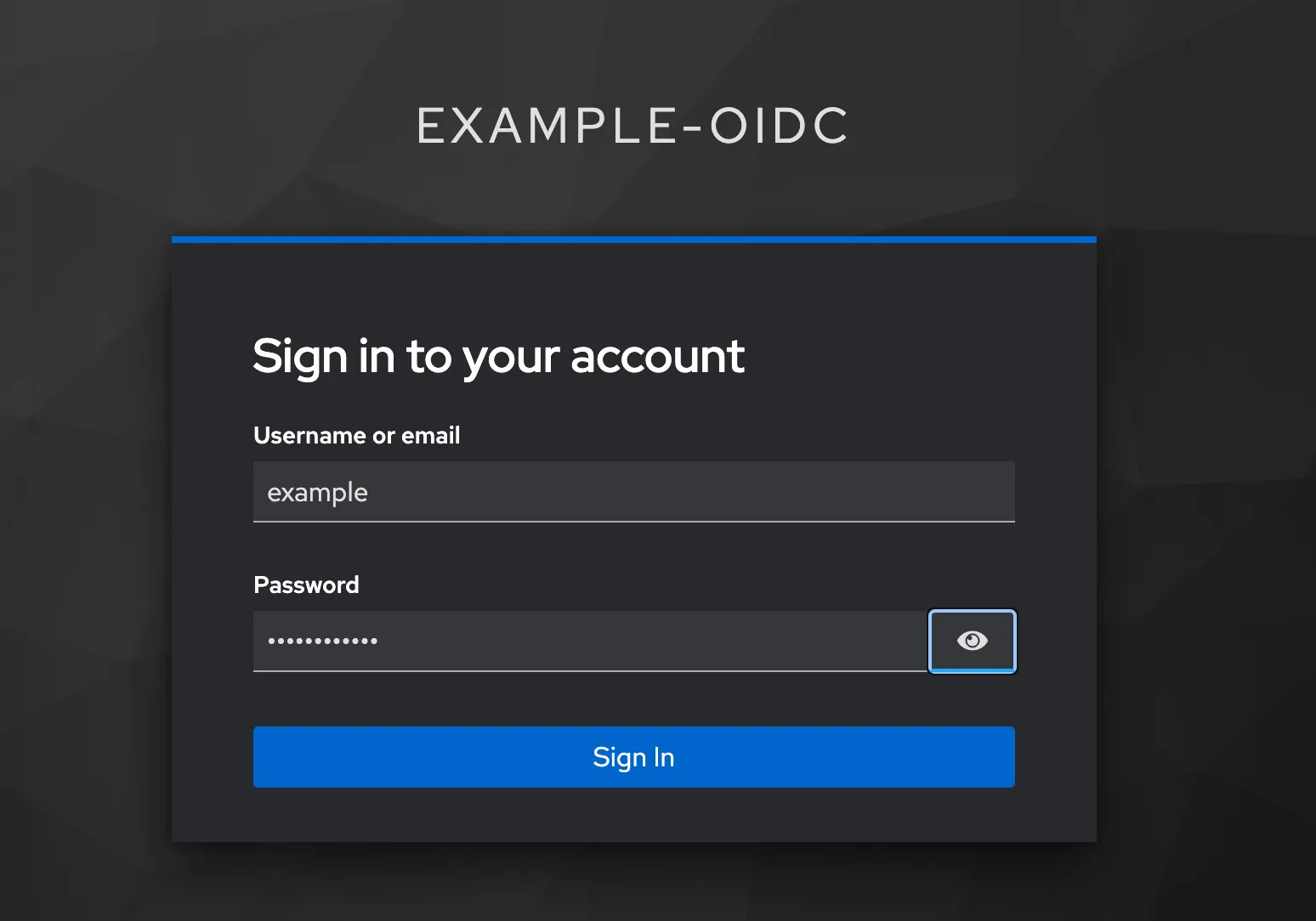 Keycloak user sign in