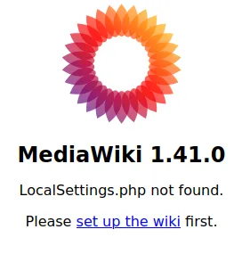 No Local Settings page
