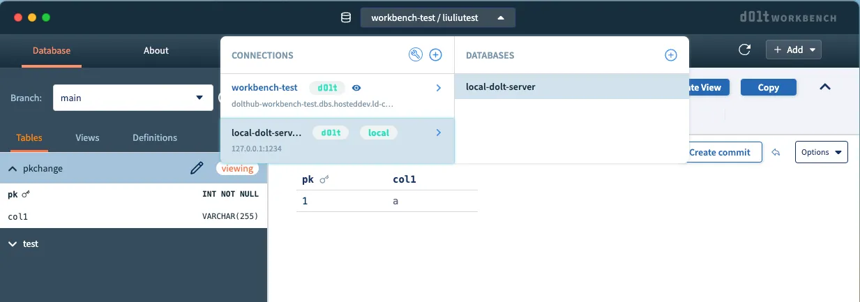 switch to local server