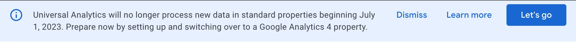 Deprecating UA banner