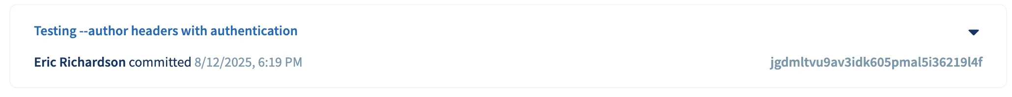 Workbench Author Information