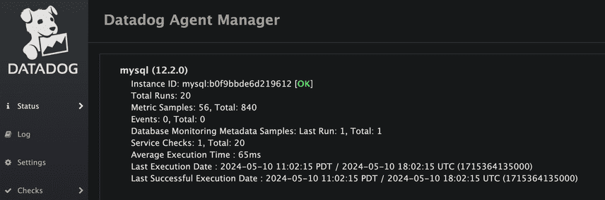 Datadog Dolt dashboard