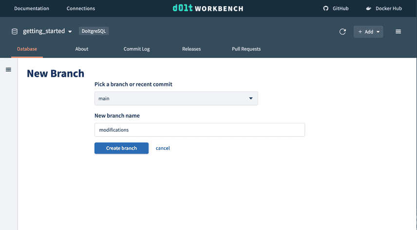 Doltgres create branch