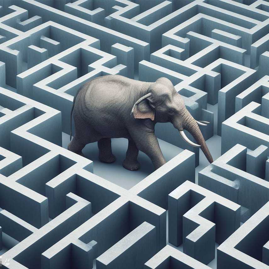 elephant in a maze