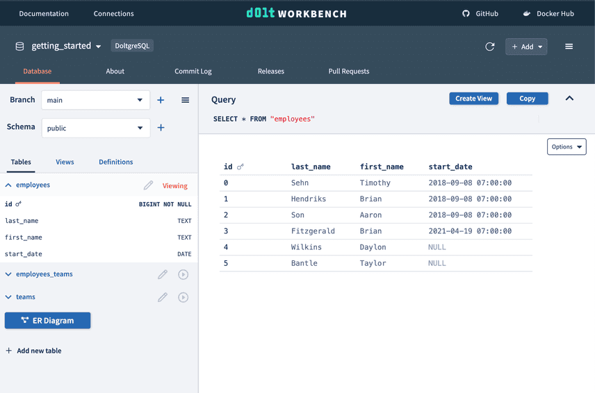 Doltgres merged data changes