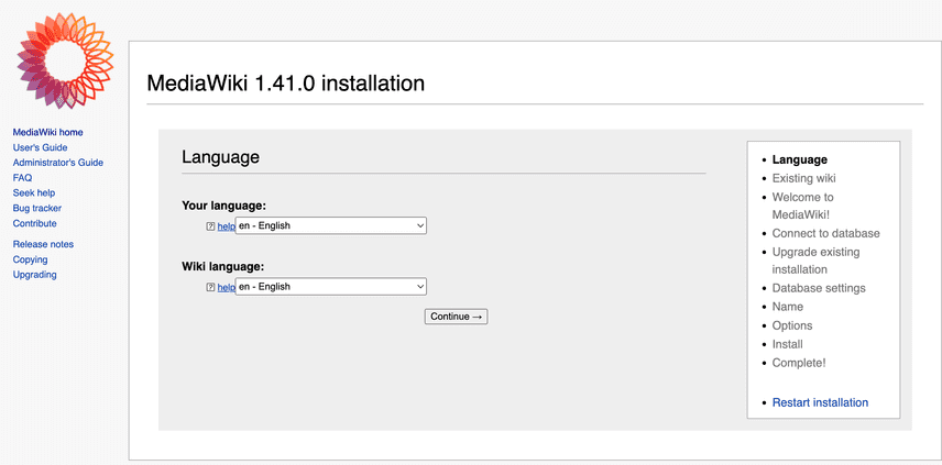 Install Page