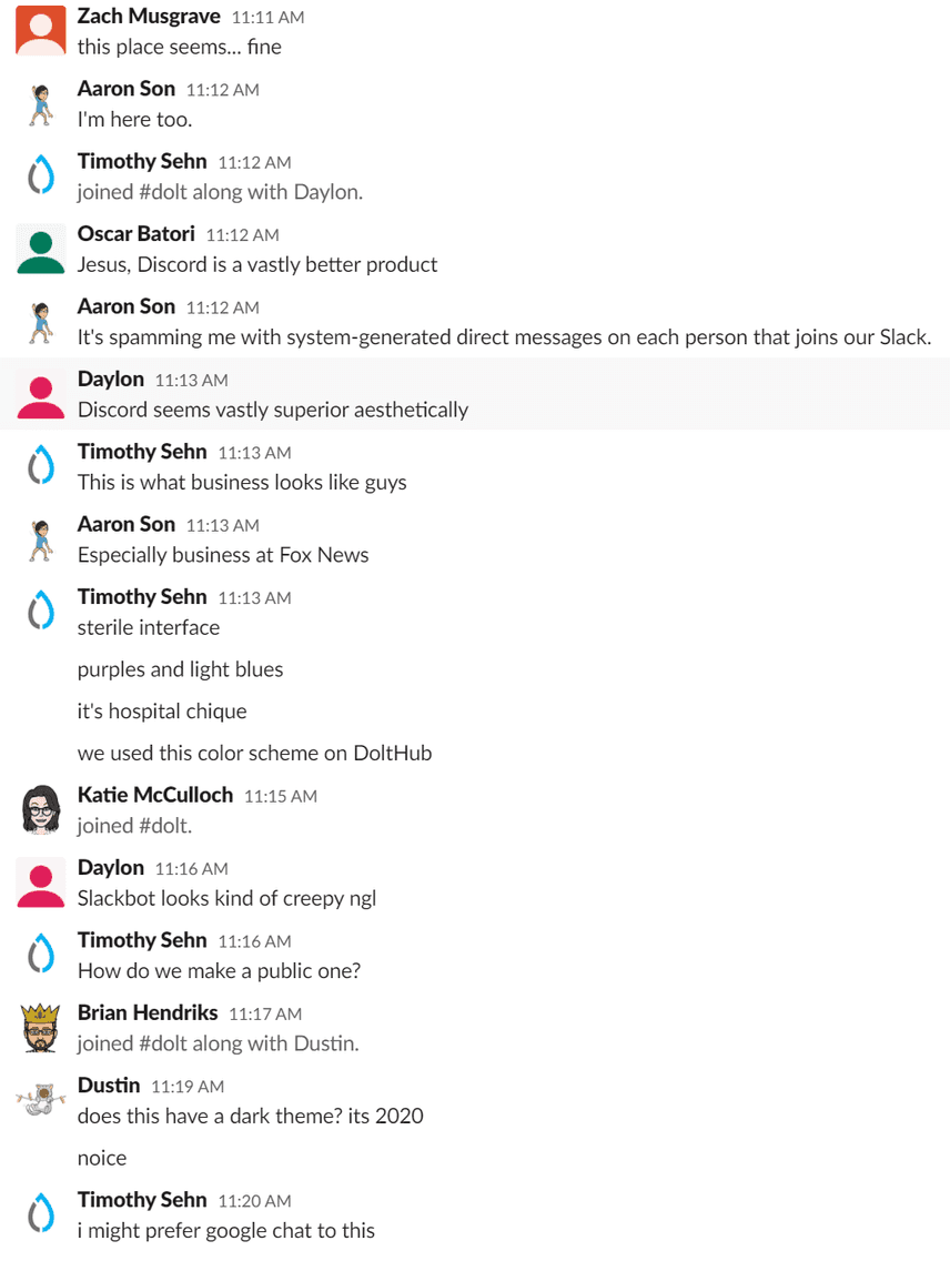 slack is... fine