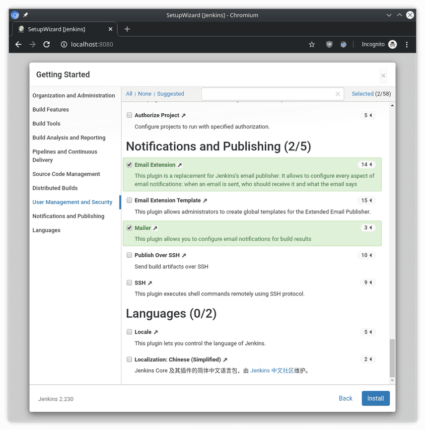 Jenkins plugin setup