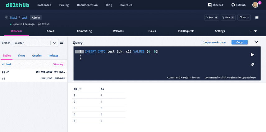 SQL Console